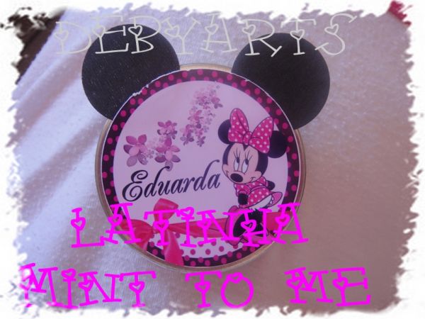 Latinha mint to be Minnie ou Mickey com orelhas (vazias)