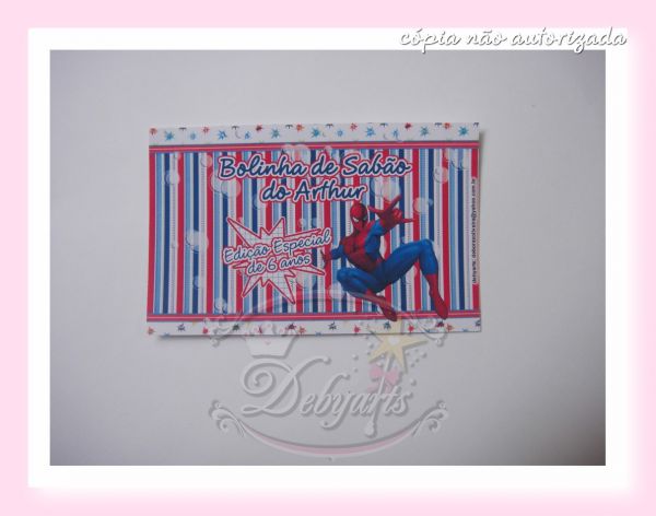 Adesivo Bolinha de Sabão do Homem Aranha