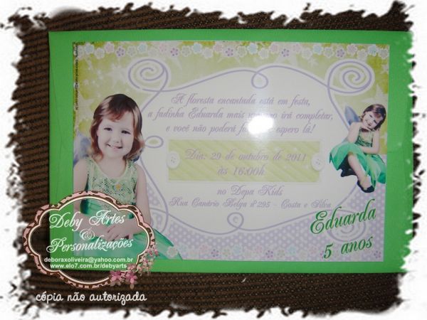 Convite Sininho Tinkerbell