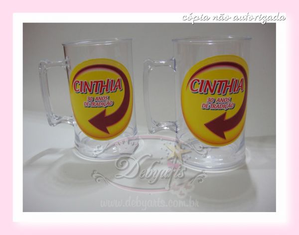 Caneca Chopp Skol com Vermelho