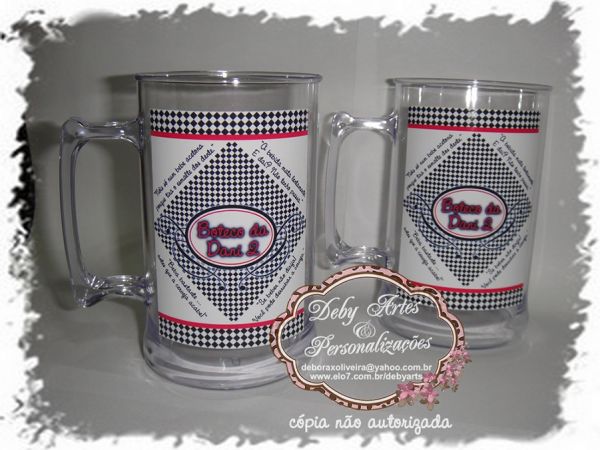 Caneca Chopp Boteco Xadrez